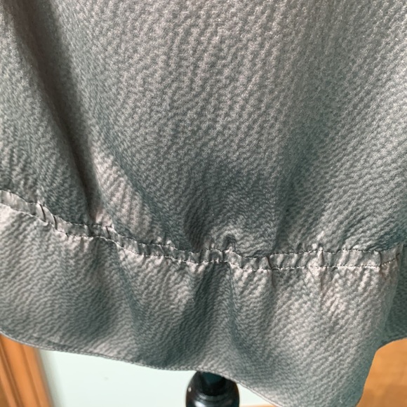 BCBGMaxAzria Woven Silk Top - Textured Silk Draped Cowl Back - Picture 6 of 9